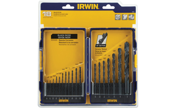 Irwin 18-Piece Black Oxide Drill Bit Set Irwin 18-Piece Black Oxide Drill Bit Set