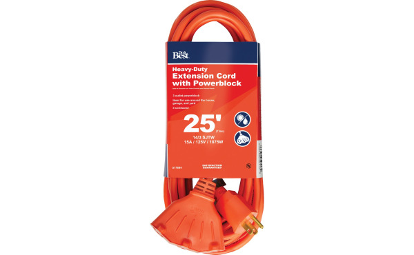 Do it Best 25 Ft. 14/3 Extension Cord with Powerblock Do it Best 25 Ft. 14/3 Extension Cord with Powerblock