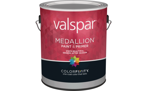 Valspar Medallion 100% Acrylic Paint & Primer Flat Exterior House Paint, White, 1 Gal. Valspar Medallion 100% Acrylic Paint & Primer Flat Exterior House Paint, White, 1 Gal.