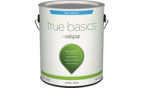 True Basics by Valspar Flat Exterior House Paint, 1 Gal., White True Basics by Valspar Flat Exterior House Paint, 1 Gal., White