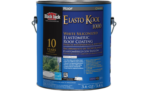Black Jack Elasto-Kool 1000 1 Gal. 10-Year White Siliconized Elastomeric Coating Black Jack Elasto-Kool 1000 1 Gal. 10-Year White Siliconized Elastomeric Coating