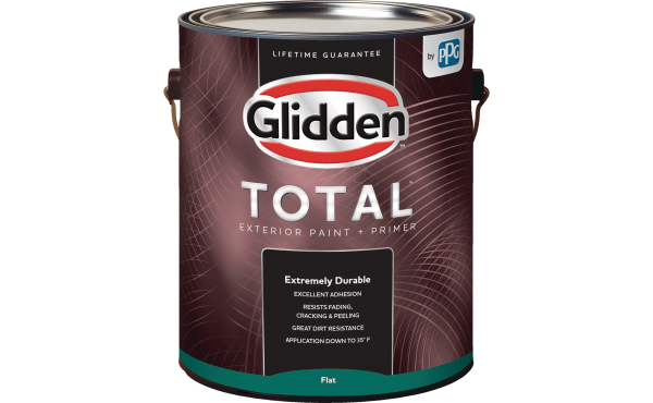 Glidden Total Exterior Paint + Primer Flat White & Pastel Base 1 Gallon Glidden Total Exterior Paint + Primer Flat White & Pastel Base 1 Gallon