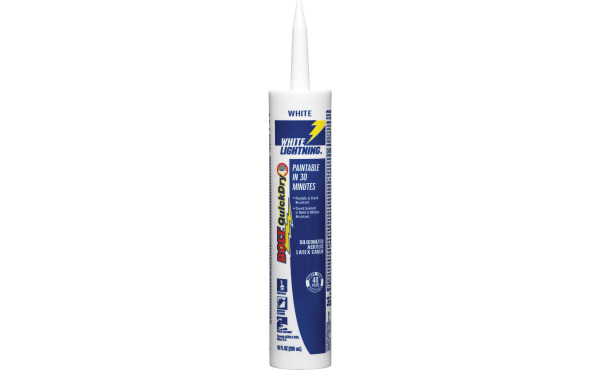 White Lightning Bolt 10 Oz. White Quick Dry Siliconized Acrylic Latex Caulk White Lightning Bolt 10 Oz. White Quick Dry Siliconized Acrylic Latex Caulk