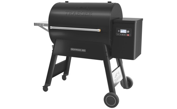 Traeger Ironwood 885 Black 38,000 BTU 885 Sq. In. Wood Pellet Grill with Pellet Sensor Traeger Ironwood 885 Black 38,000 BTU 885 Sq. In. Wood Pellet Grill with Pellet Sensor